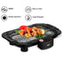 2000W Electric Indoor Smoker Grill with Detachable Rack and Adjustable Heights for Home Kitchen Balcony and Small Outdoor Gatherings (Black)