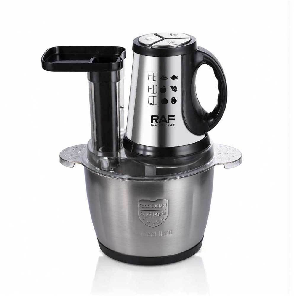 Multifunctional Electric Food Processor and Meat Grinder with 3.0L Stainless Steel Bowl, 300W Powerful Motor for Chopping, Slicing, Shredding, and Mixing Tasks in Everyday Home Cooking (Silver)
