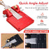 Adjustable Honing Guide Tool Set for Woodworking Chisels and Plane Blades with Rolling Base Angle Setting Plate and Multi-Angle Gauge for Sharpening Precision (Red)