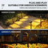 Solar Powered Pathway Lights with PET Laminated Monocrystalline Panel, NiMH Battery, and Black Aluminum Body – Auto On/Off at Dusk, Cordless Installation for Garden Walkways, Patio Steps, Flower Beds, and Landscape Accents – Choose 6000K Cool White or 300