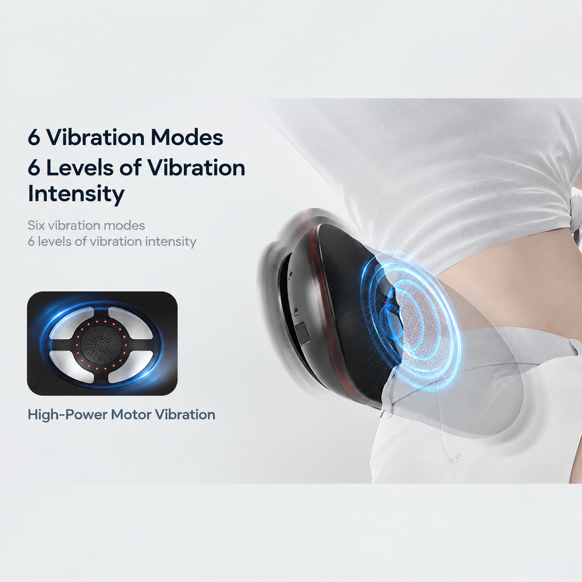Smart EMS Lumbar Massager with Heat, Airbag Traction and Pulse Modes for Home Relaxation, Muscle Relief and Daily Back Comfort (Flagship Model)