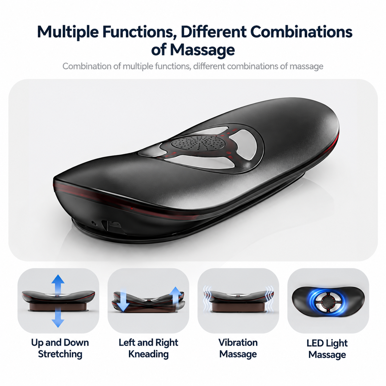 Smart EMS Lumbar Massager with Heat, Airbag Traction and Pulse Modes for Home Relaxation, Muscle Relief and Daily Back Comfort (LCD Hand Control Model)