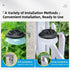 Solar Powered Fence Light with Durable ABS+PC Housing, Monocrystalline Silicon Panel, and Adjustable Mounting Clip for Outdoor Garden, Patio, Deck, and Walkway Illumination in Warm White or Cool White (4PCS, White Housing‑Warm White Light)