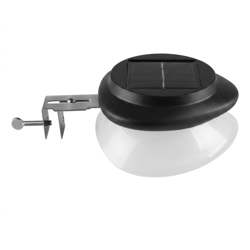 Solar Powered Fence Light with Durable ABS+PC Housing, Monocrystalline Silicon Panel, and Adjustable Mounting Clip for Outdoor Garden, Patio, Deck, and Walkway Illumination in Warm White or Cool White (8PCS, White Housing‑Cool White Light)