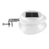 Solar Powered Fence Light with Durable ABS+PC Housing, Monocrystalline Silicon Panel, and Adjustable Mounting Clip for Outdoor Garden, Patio, Deck, and Walkway Illumination in Warm White or Cool White (8PCS, White Housing‑Cool White Light)