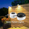 Solar Powered Fence Light with Durable ABS+PC Housing, Monocrystalline Silicon Panel, and Adjustable Mounting Clip for Outdoor Garden, Patio, Deck, and Walkway Illumination in Warm White or Cool White (8PCS, White Housing‑Warm White Light)