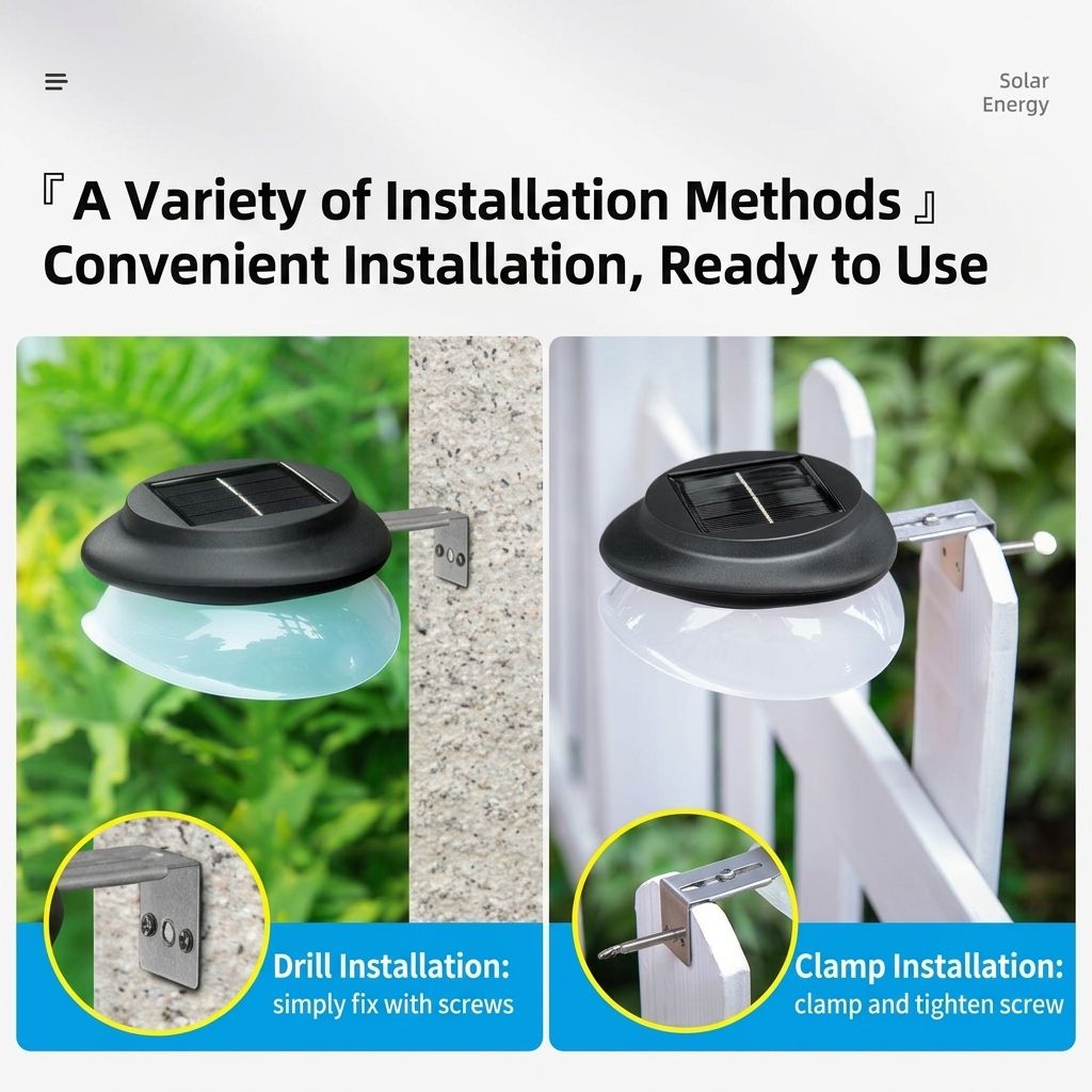 Solar Powered Fence Light with Durable ABS+PC Housing, Monocrystalline Silicon Panel, and Adjustable Mounting Clip for Outdoor Garden, Patio, Deck, and Walkway Illumination in Warm White or Cool White (8PCS, White Housing‑Warm White Light)