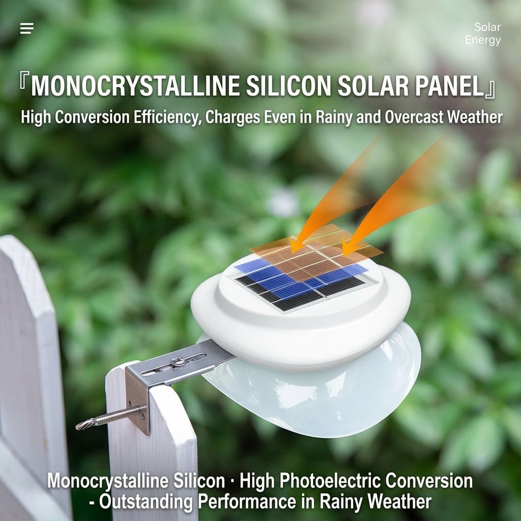 Solar Powered Fence Light with Durable ABS+PC Housing, Monocrystalline Silicon Panel, and Adjustable Mounting Clip for Outdoor Garden, Patio, Deck, and Walkway Illumination in Warm White or Cool White (8PCS, White Housing‑Warm White Light)