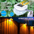 Solar Powered Fence Light with Durable ABS+PC Housing, Monocrystalline Silicon Panel, and Adjustable Mounting Clip for Outdoor Garden, Patio, Deck, and Walkway Illumination in Warm White or Cool White (8PCS, White Housing‑Warm White Light)
