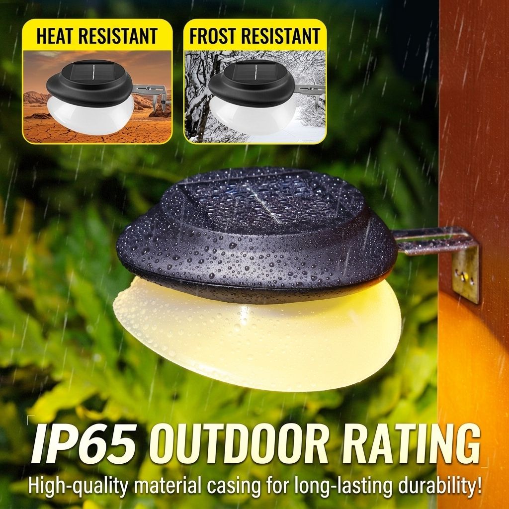 Solar Powered Fence Light with Durable ABS+PC Housing, Monocrystalline Silicon Panel, and Adjustable Mounting Clip for Outdoor Garden, Patio, Deck, and Walkway Illumination in Warm White or Cool White (8PCS, White Housing‑Warm White Light)