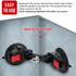 Heavy-Duty Suction Cup Anchor for Large Dogs, Dual 120mm Cups, Rotating Ring