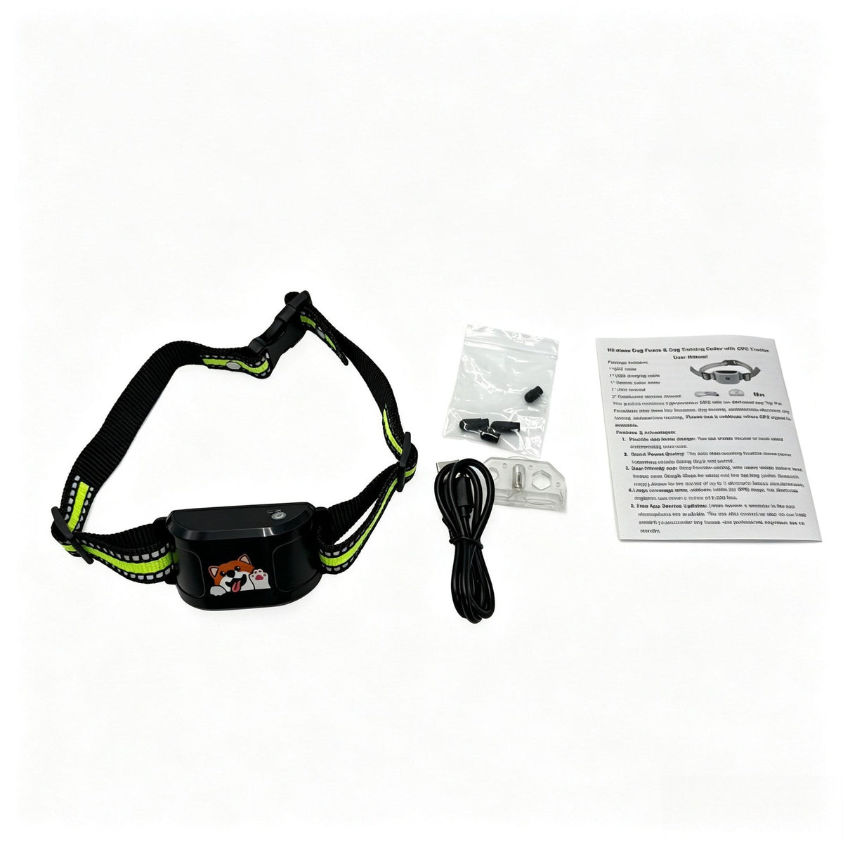 GPS Smart Pet Fence Training Collar with Wireless Boundary Control, Bluetooth App Customization, and Rechargeable Battery for Outdoor Dog Training and Safety (Black)