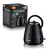 Electric Kettle 2L Large Capacity Rapid Boil Water Heater with Wide Top Handle and Clear Water Level Window for Home Office Tea and Coffee (Black)