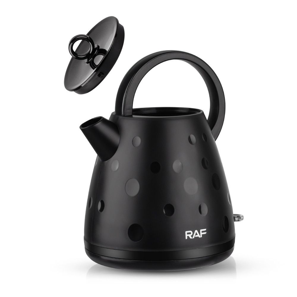 Electric Kettle 2L Large Capacity Rapid Boil Water Heater with Wide Top Handle and Clear Water Level Window for Home Office Tea and Coffee (Black)