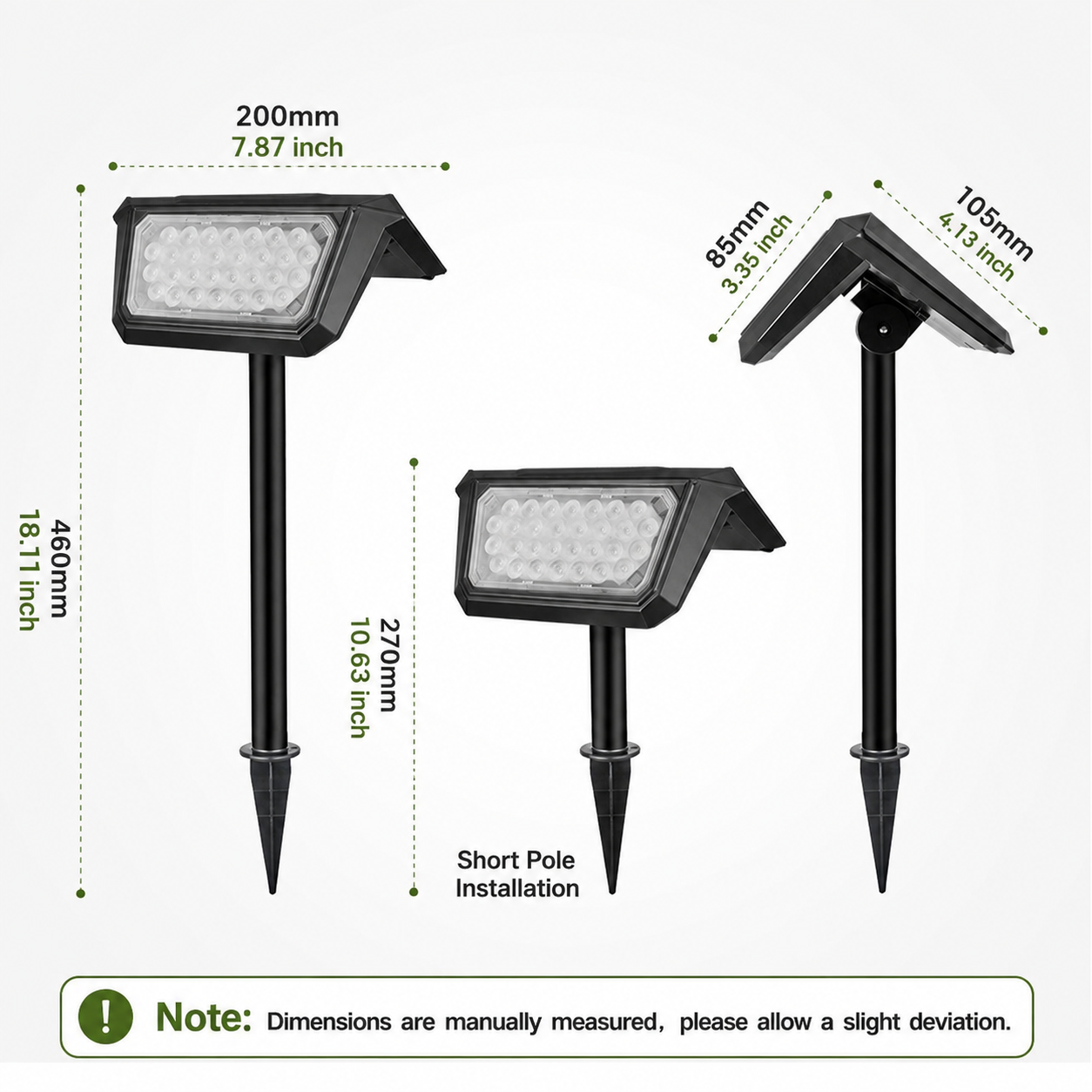 Solar Powered Landscape Spotlights, IP65 Waterproof, 6-Pack 6500K Cool White
