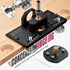 Hidden Hinge Drilling Jig Template Locator for Cabinet Door Installation, Adjustable Punch Positioner Tool with Multi-Spec Screw Hole Guidance for Woodworking Projects (Black)