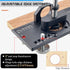 Hidden Hinge Drilling Jig Template Locator for Cabinet Door Installation, Adjustable Punch Positioner Tool with Multi-Spec Screw Hole Guidance for Woodworking Projects (Black)