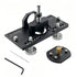 Hidden Hinge Drilling Jig Template Locator for Cabinet Door Installation, Adjustable Punch Positioner Tool with Multi-Spec Screw Hole Guidance for Woodworking Projects (Black)