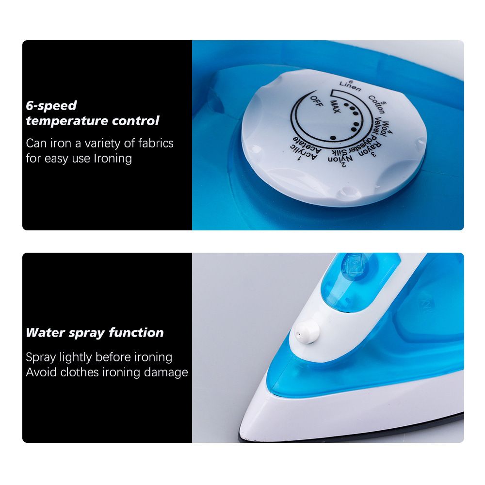 Handheld Electric Steam Iron with Ceramic Non-Stick Soleplate, 1200W Fast Heating for Garment Wrinkles, Vertical and Horizontal Steaming for Home Laundry, Travel, and Daily Fabric Care (Black)