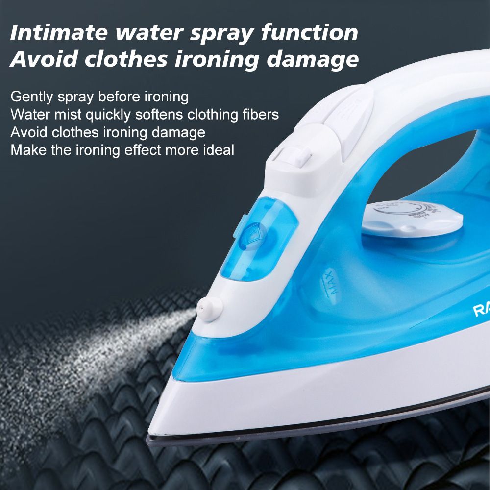Handheld Electric Steam Iron with Ceramic Non-Stick Soleplate, 1200W Fast Heating for Garment Wrinkles, Vertical and Horizontal Steaming for Home Laundry, Travel, and Daily Fabric Care (Black)