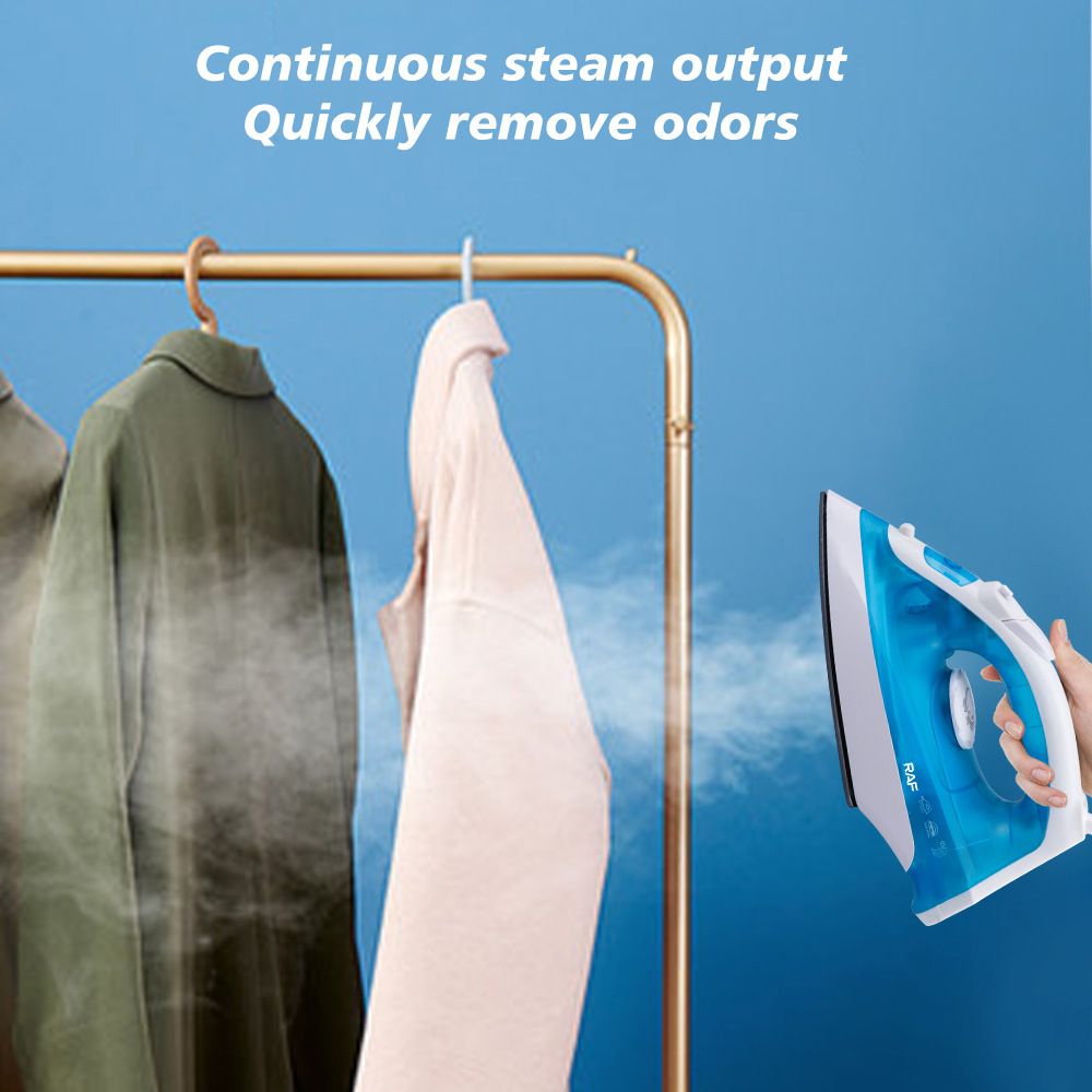Handheld Electric Steam Iron with Ceramic Non-Stick Soleplate, 1200W Fast Heating for Garment Wrinkles, Vertical and Horizontal Steaming for Home Laundry, Travel, and Daily Fabric Care (Blue)