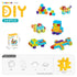 Creative DIY Puzzle Building Blocks Set for Kids Ages 3+ – Colorful Snap-Together Squares for Early Learning, Alphabet & Number Recognition, and Fun 3D Shape Construction at Home (153PCS)