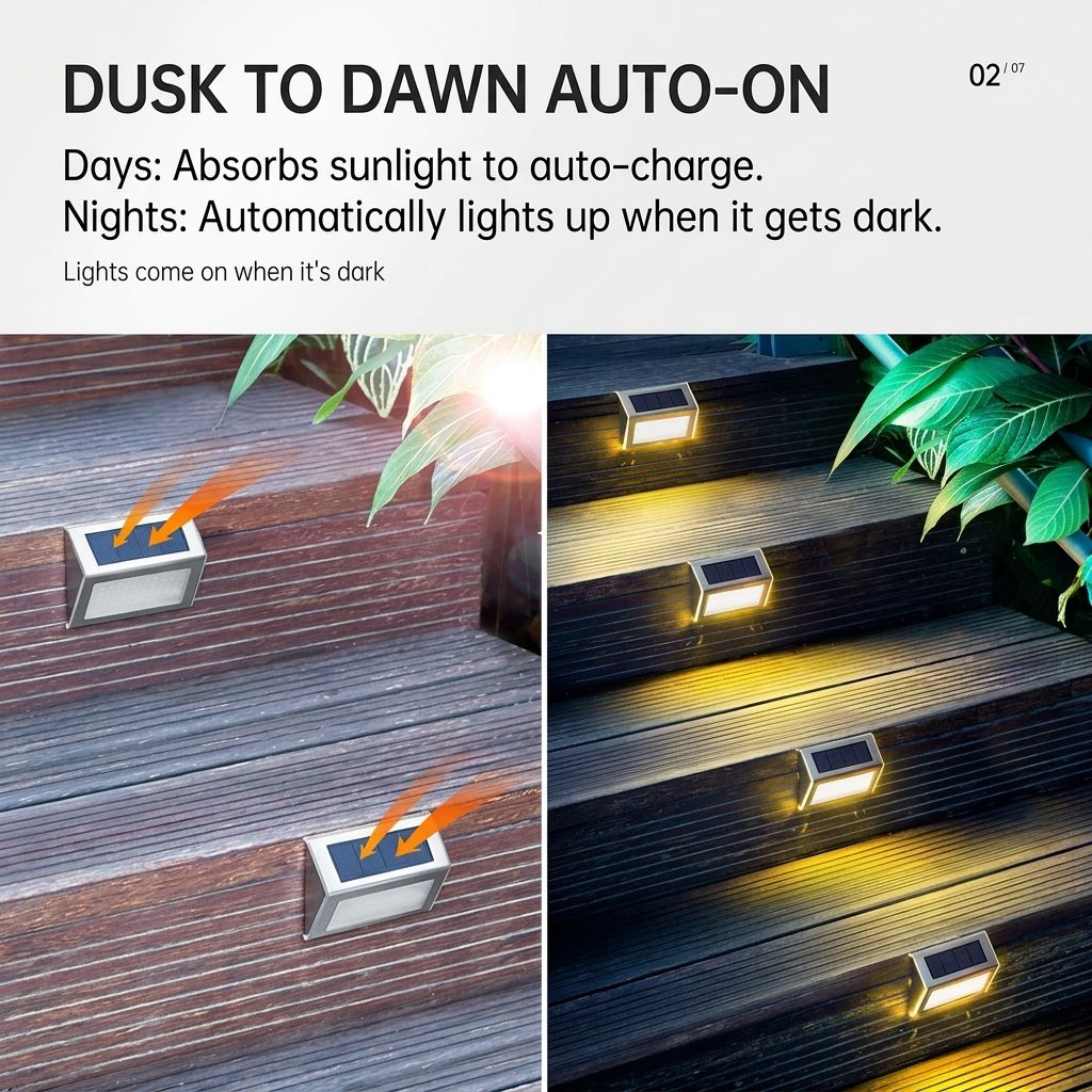 Solar Powered Step Lights, 24-Pack 3000K Warm White, IP65 Stainless Steel