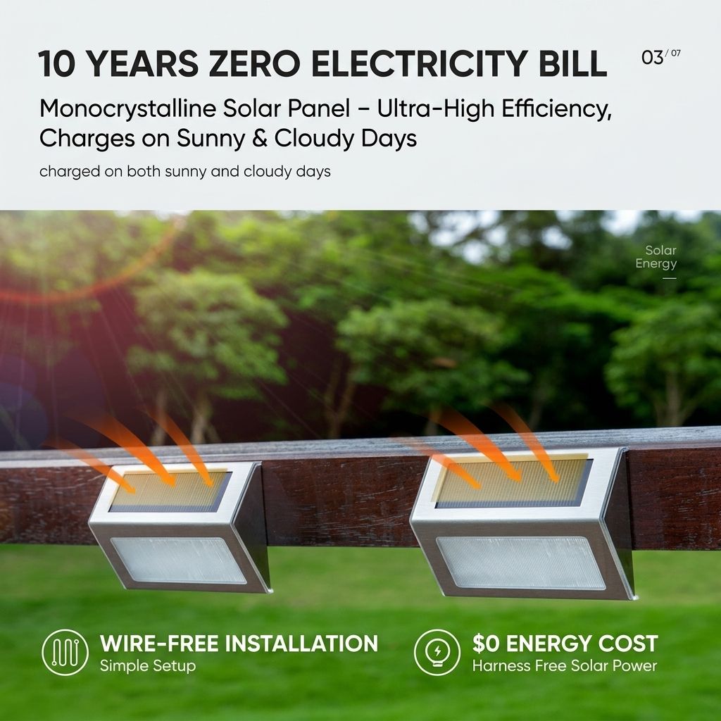 Solar Powered Step Lights, 24-Pack 3000K Warm White, IP65 Stainless Steel
