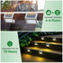 Solar Powered Step Lights, 24-Pack 3000K Warm White, IP65 Stainless Steel
