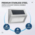 Solar Powered Step Lights, 24-Pack 3000K Warm White, IP65 Stainless Steel