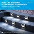 Solar Powered Step Lights, 24-Pack 3000K Warm White, IP65 Stainless Steel