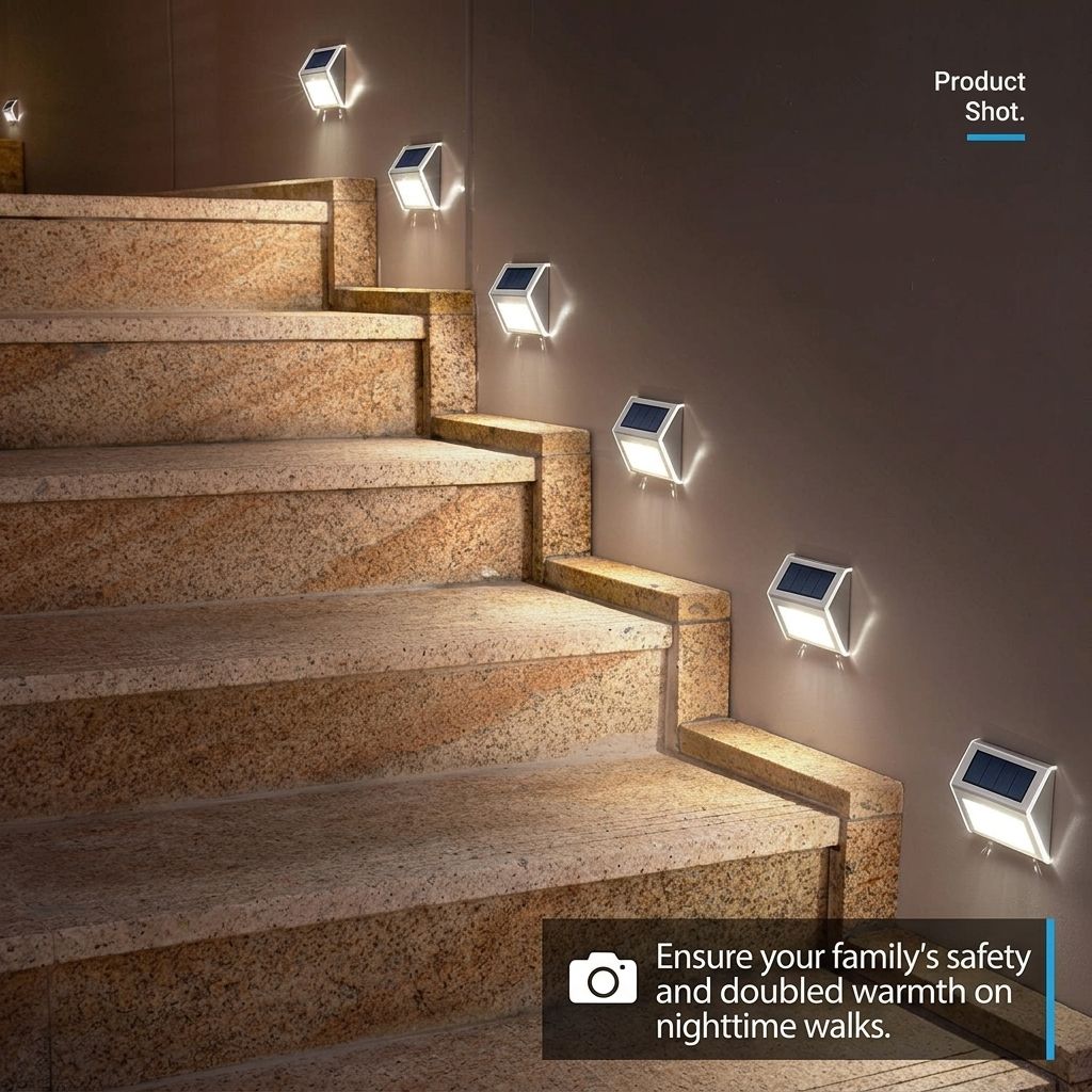 Solar Powered Step Lights, 24-Pack 3000K Warm White, IP65 Stainless Steel