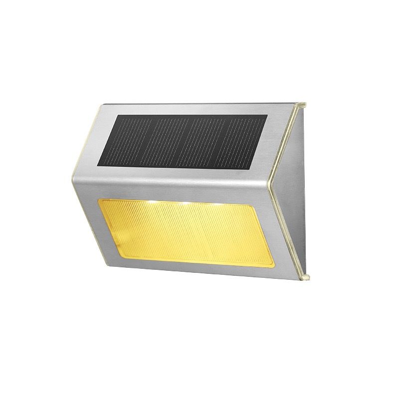 Solar Powered Step Lights for Outdoor Stairs, Stainless Steel & ABS Waterproof LED Step Light with Auto On/Off, Warm White or Cool White Options for Garden, Patio, Walkway, and Fence Night Illumination (6PCS, 6000K Cool White)