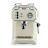 Semi-Automatic Espresso Coffee Machine with Steam Wand for Home and Small Office Use, Dual Cup Extraction, Milk Frother for Cappuccino Latte Macchiato (Ivory)