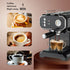 Semi-Automatic Espresso Coffee Machine with Steam Wand for Home and Small Office Use, Dual Cup Extraction, Milk Frother for Cappuccino Latte Macchiato (Ivory)