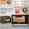 Compact 7L Countertop Electric Oven with Adjustable Temperature and Timer, Metal Housing, Visible Glass Door, Perfect for Toasting Bread and Roasting Small Meals at Home (Black)