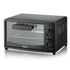 Compact 7L Countertop Electric Oven with Adjustable Temperature and Timer, Metal Housing, Visible Glass Door, Perfect for Toasting Bread and Roasting Small Meals at Home (Black)