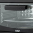 Compact 7L Countertop Electric Oven with Adjustable Temperature and Timer, Metal Housing, Visible Glass Door, Perfect for Toasting Bread and Roasting Small Meals at Home (Black)