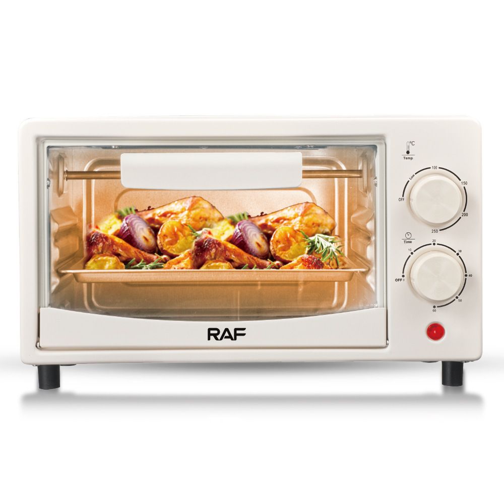 Compact 7L Countertop Electric Oven with Adjustable Temperature and Timer, Metal Housing, Visible Glass Door, Perfect for Toasting Bread and Roasting Small Meals at Home (Black)