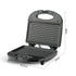 Compact 850W Dual-Sided Sandwich Maker with Non-Stick Striated Plates, Portable Snap-Lock Handle, Effortless Cleanup for Quick Homemade Breakfasts, Snacks, and Light Meals (Black)