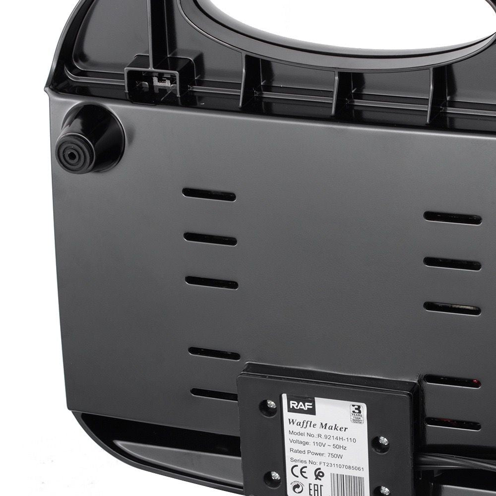 Compact 850W Dual-Sided Sandwich Maker with Non-Stick Striated Plates, Portable Snap-Lock Handle, Effortless Cleanup for Quick Homemade Breakfasts, Snacks, and Light Meals (Black)