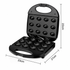 Electric Nut Cookie Maker with Non-Stick Dual Heating Plates, 12-Cavity Baking Machine for Homemade Snacks, Compact Countertop Appliance for Family Kitchen Use (Black)