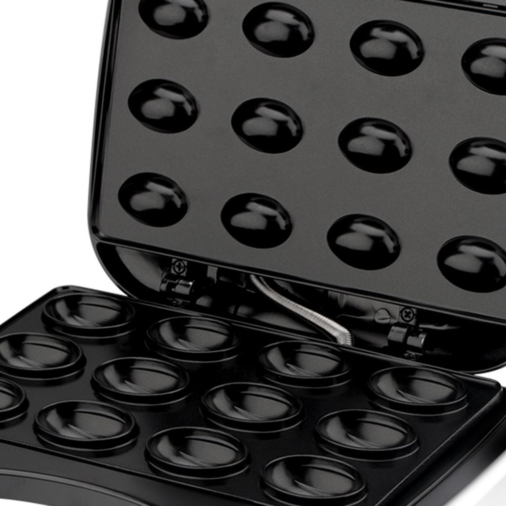 Electric Nut Cookie Maker with Non-Stick Dual Heating Plates, 12-Cavity Baking Machine for Homemade Snacks, Compact Countertop Appliance for Family Kitchen Use (Black)