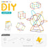 DIY Flexible Straw Building Blocks for Kids Ages 3-6, Creative Educational Construction Toy Set with Bendable Straws and Connectors, 112/242/723 Pieces for 3D Geometry and Imaginative Play (112PCS)