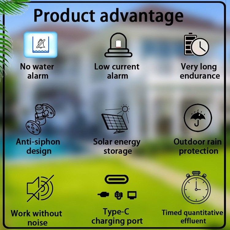 Solar-Powered Misting Irrigation Kit, Smart Timer, 10m Hose, 10 Nozzles