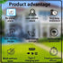 Solar-Powered Misting Irrigation Kit, Smart Timer, 10m Hose, 10 Nozzles