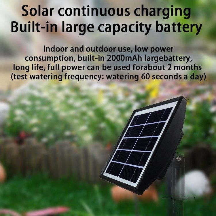 Solar-Powered Misting Irrigation Kit, Smart Timer, 10m Hose, 10 Nozzles