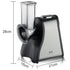 Electric Salad Maker with Stainless Steel Blades for Slicing Shredding and Grinding Vegetables Fruits in Home Kitchen Food Prep (Silver)