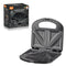Compact Dual-Sided Sandwich Maker with Non-Stick Plates for Quick Homemade Hot Pressed Toast, Featuring a Portable Latch and Space-Saving Design for Everyday Kitchen Use (Black)