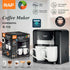 Dual-Cup Drip Coffee Maker with Ceramic Mugs, Compact 420ml Capacity, 650W Fast Brewing for Espresso, Cappuccino, and Latte at Home or Small Office (Black)